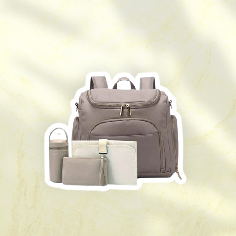 PU Leather Nappy Backpack - With Changing Station Teeny Pandas