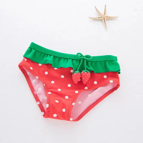 Girls 3-Piece Swimwear Set – Cute Strawberry & Pineapple Bikini