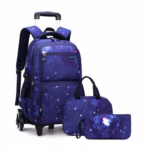 Kids School Bag Set with Wheels