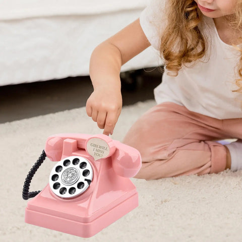 Phone Money Saving Box Sculpture – Retro Telephone Piggy Bank for Bedroom and Office Decor