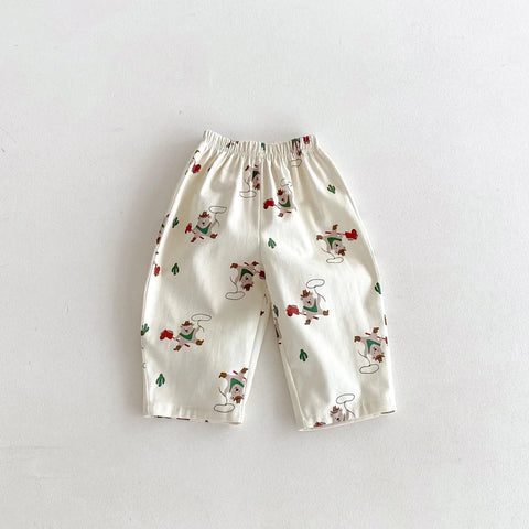 Printed Harem Pants for Kids - Summer Casual Loose Trousers