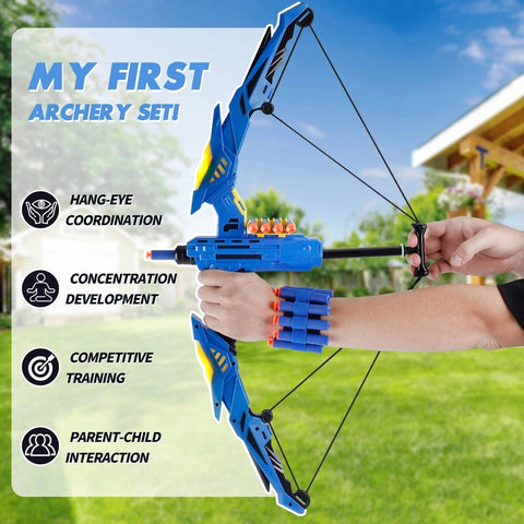 Soft Dart Archery Toy with LED Lights – Indoor & Outdoor Sports !