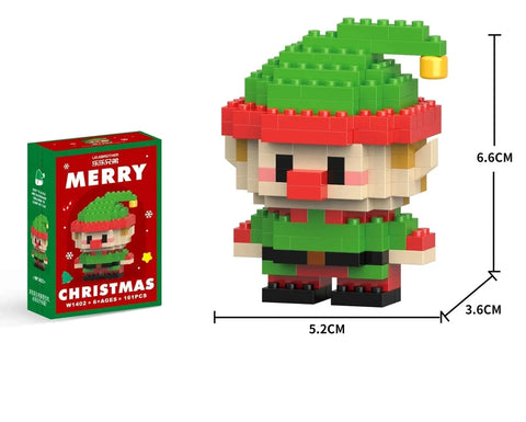 Christmas Holiday Snowman Building Blocks Set - Educational Toy for Children!
