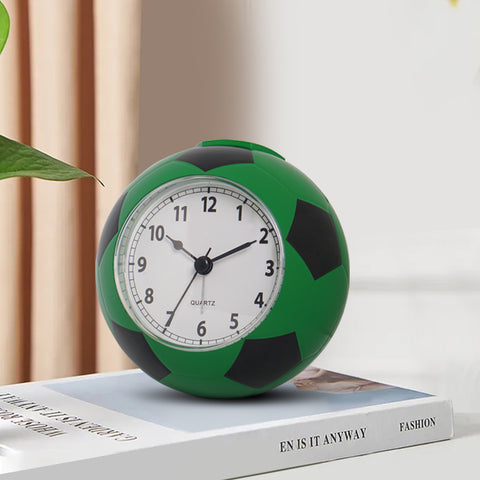 Soccer Ball Alarm Clock - Silent 3D Football Shaped Clock for Students and Kids