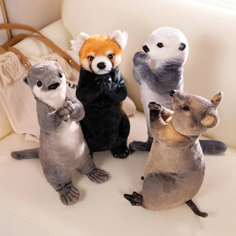 Kawaii Wild Animal Plush Doll - Standing Plush Otter Toy