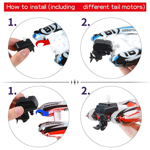 Inflatable Wind-Up Speed Boat Bath Toy