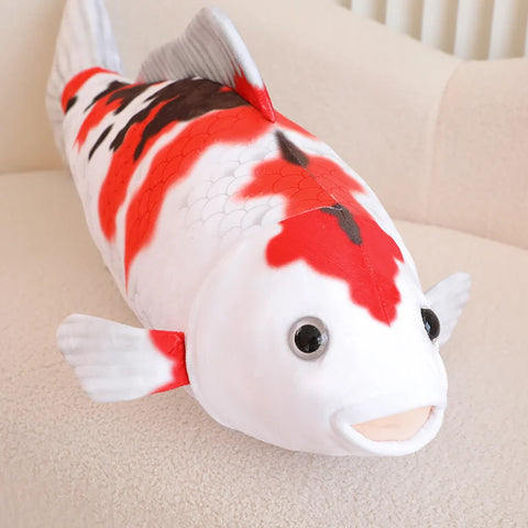 Koi Fish Plush Toy – Soft Stuffed Carp Pillow for Girls, Boys, and Home Decor