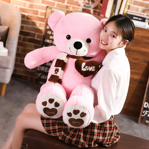 Ultra-Soft Bear Plush Pillow – Cuddly Companion