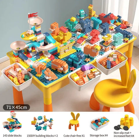5-in-1 Kids Activity Table - With Chair Set & Marble Run!