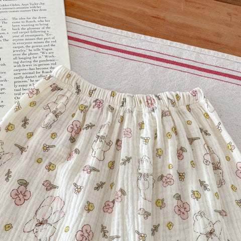 Anti-Mosquito Floral Harem Pants for Kids - Summer Loose Casual Trousers