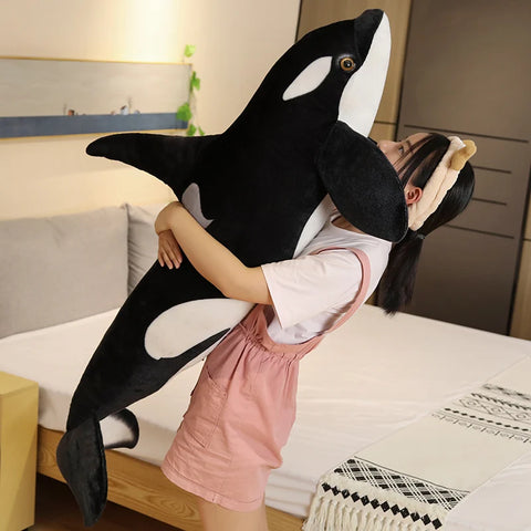 Killer Whale Plush Toy – Soft Orca Fish Doll for Kids and Baby