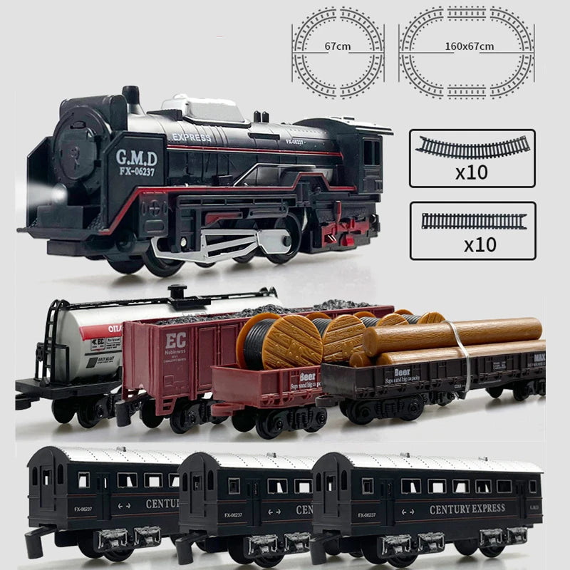 Electric Train Toy with Light & Track Assembly Teeny Pandas