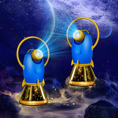 Rocket Galaxy Night Light Projector - 360° Rotate Starry Sky Night Lamp