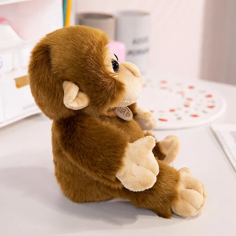 Lifelike Simulation Monkey Plush Toy – Soft Wild Animal Doll