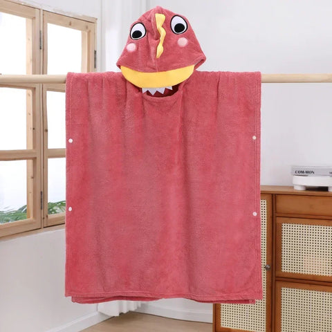 Kids Velvet Robe Beach Towel for Boys & Girls