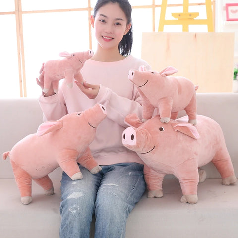 Giant Pig Plush Toy - Soft Stuffed Animal Cushion