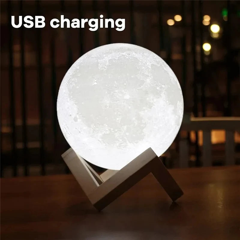 Galaxy Moon Warm LED Night Light - Transforming Every Night Into Starry Glow Teeny Pandas