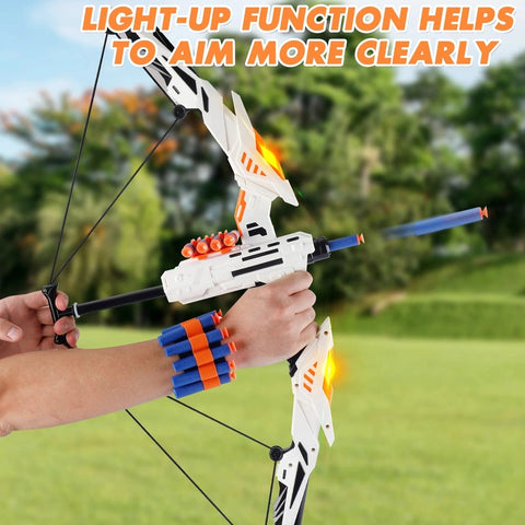 Soft Dart Archery Toy with LED Lights – Indoor & Outdoor Sports !