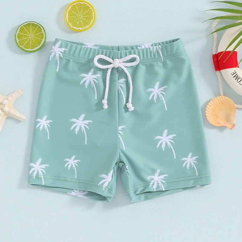 Printed Swim Shorts for Toddler Boys – UPF 50+ Sun Protection! Teeny Pandas