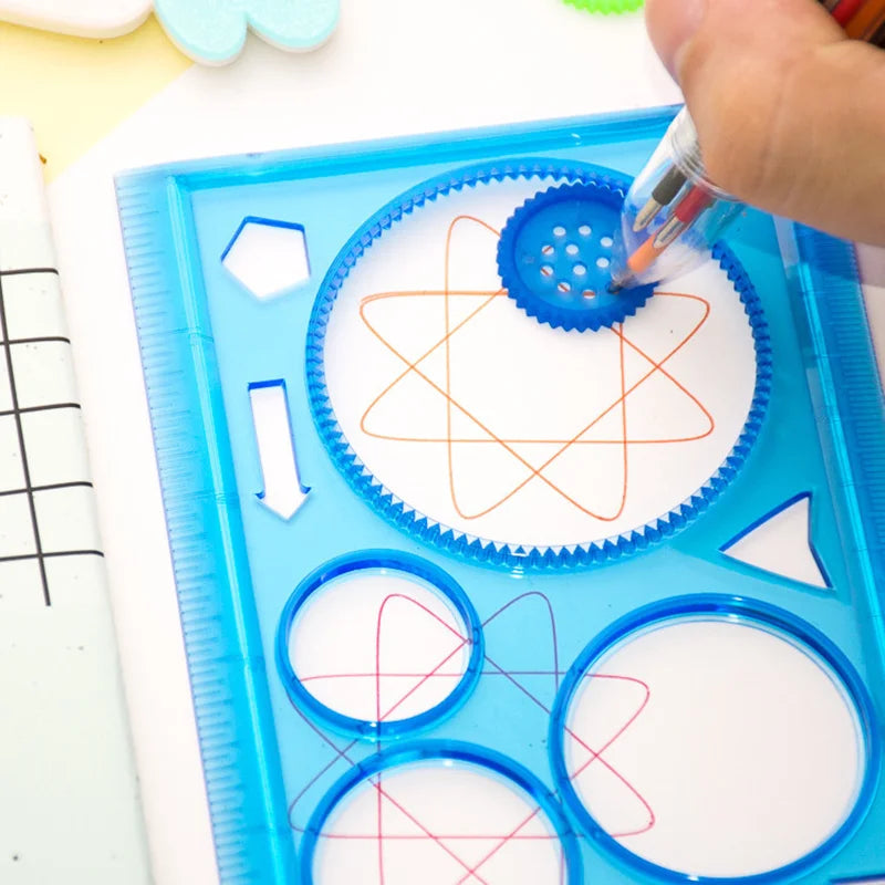 Geometric Spirograph Art Set for Kids - Creative and Fun! Teeny Pandas