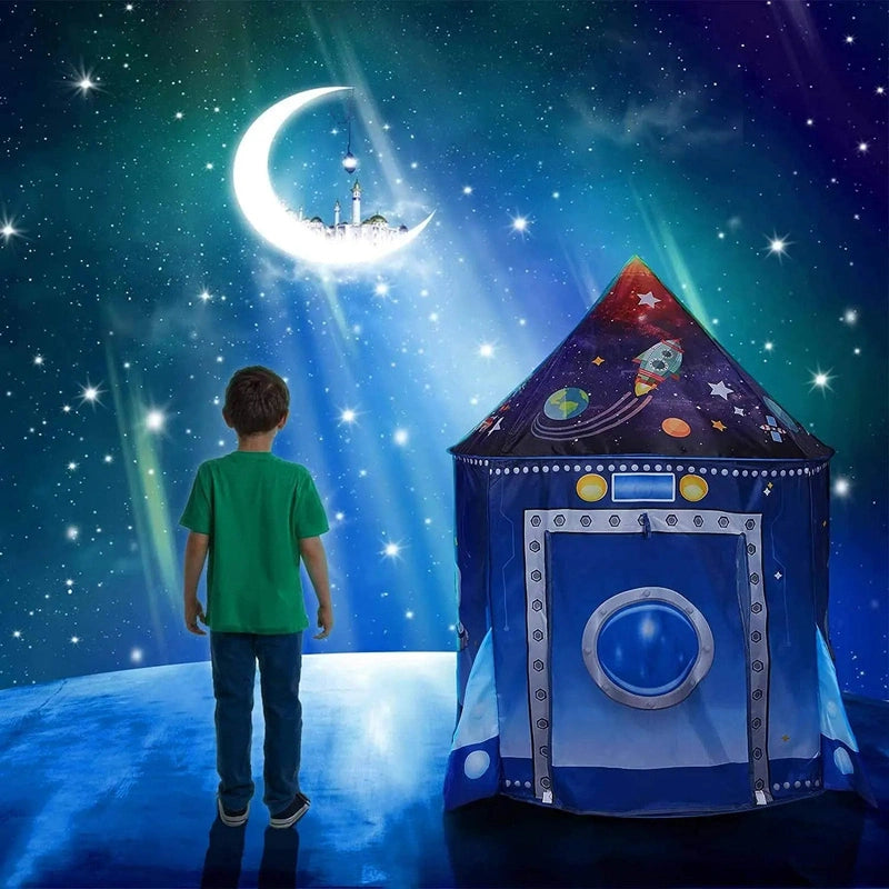 Rocket Ship Kids Tent – Pop-Up Space Adventure Playhouse for Boys & Girls Teeny Pandas