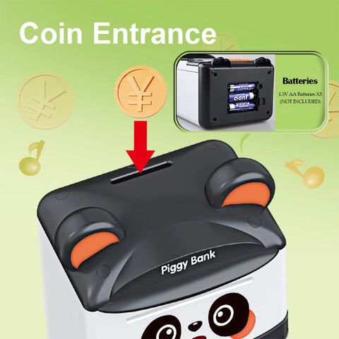 Panda Piggy Bank with Fingerprint & Password Unlock – Automatic ATM Money Box