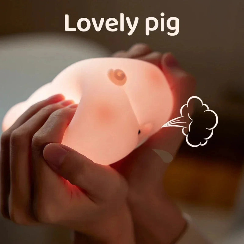 PiggyGlow LED Lamp – Cute Pink Piggy Desk Companion Teeny Pandas