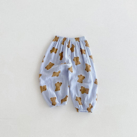 Cartoon Pattern Anti-Mosquito Harem Pants for Kids - Summer Loose Trousers