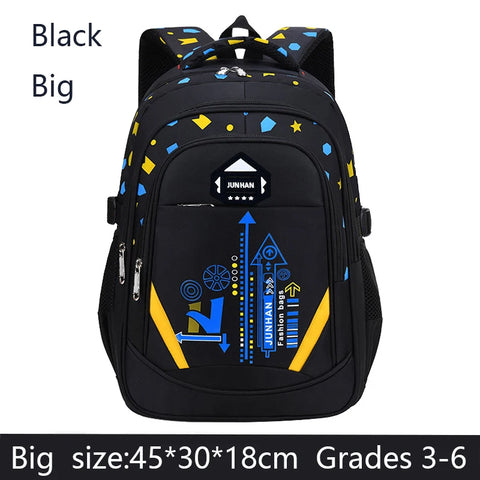 Geometry Pattern Waterproof Children’s Shoulder Backpack for Boys and Girls