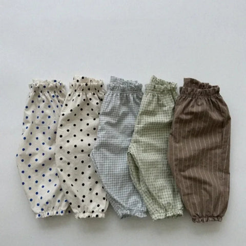 Baby Cotton Baggy Harem Pants – Summer Cartoon Print Anti-Mosquito Pants