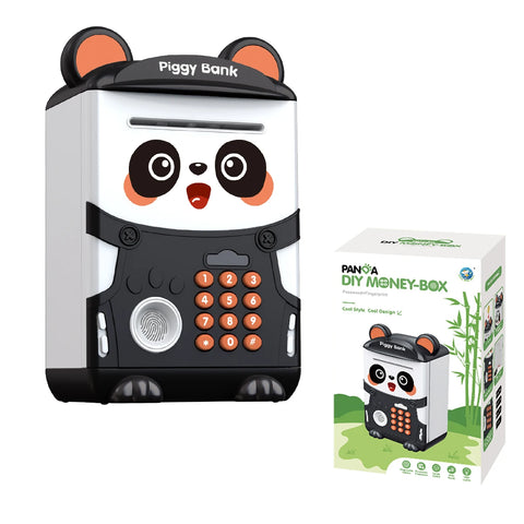 Panda Piggy Bank with Fingerprint & Password Unlock – Automatic ATM Money Box