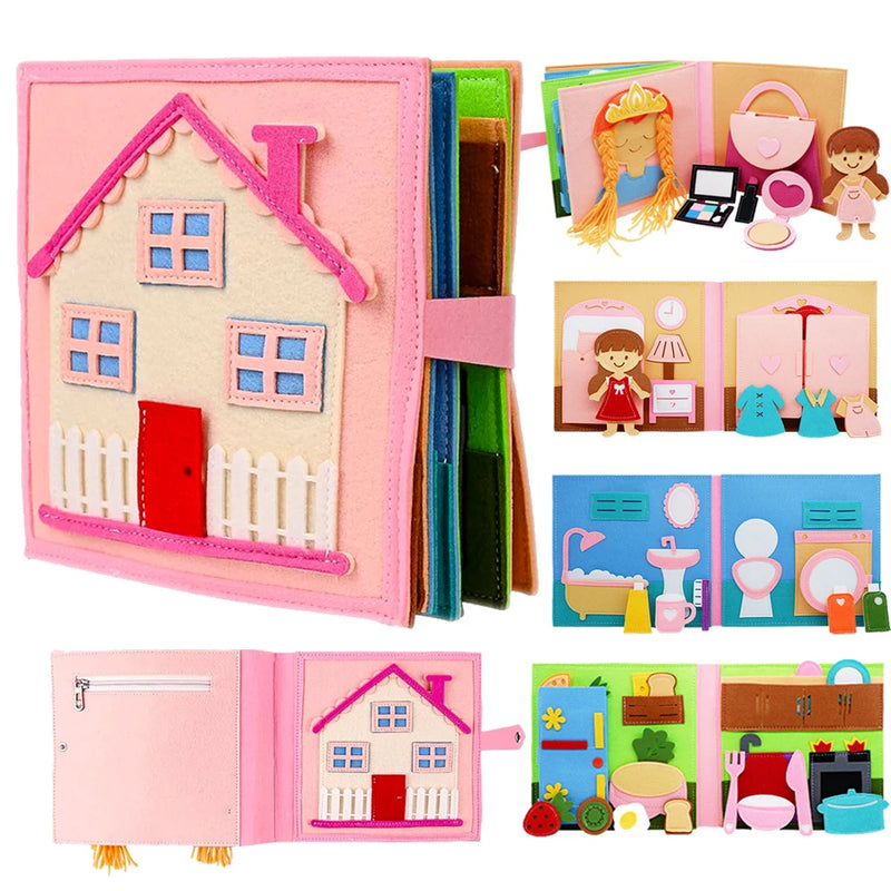 Interactive 3D Montessori Busy Book - Promotes Imagination and Creativity!