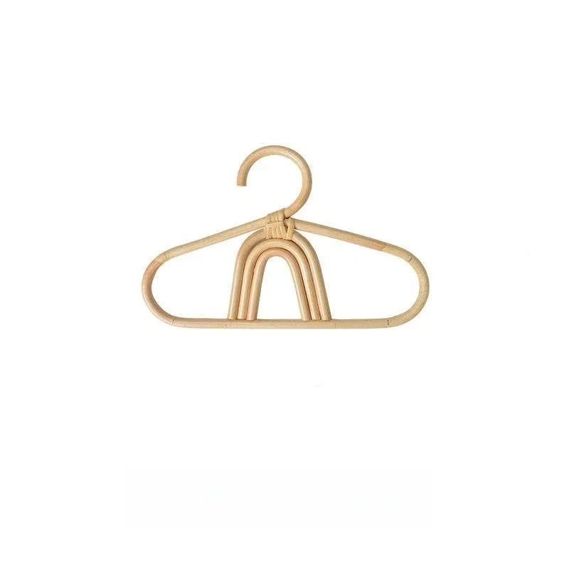 Eco-Friendly Kids Rattan Clothes Hanger - Non-toxic and Durable! Teeny Pandas