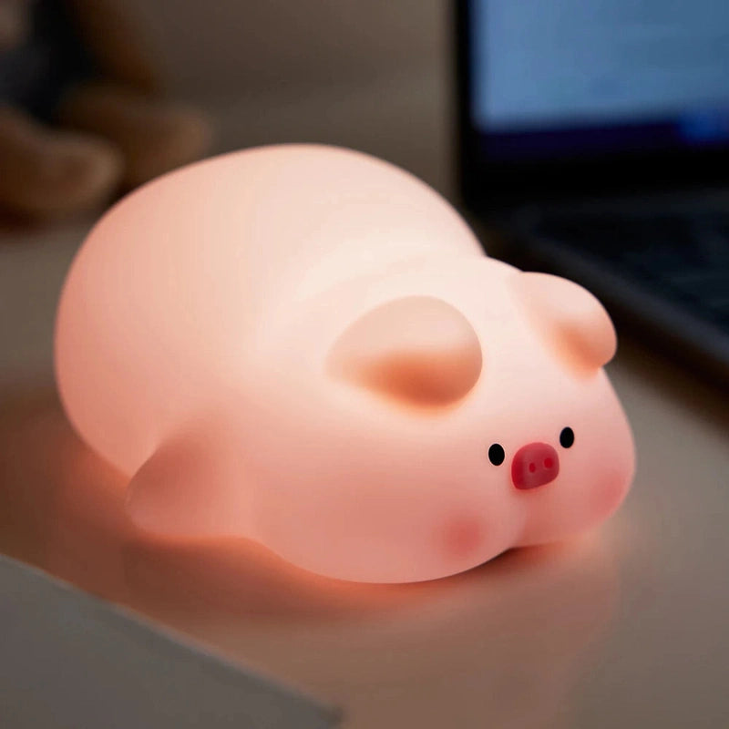 PiggyGlow LED Lamp – Cute Pink Piggy Desk Companion Teeny Pandas