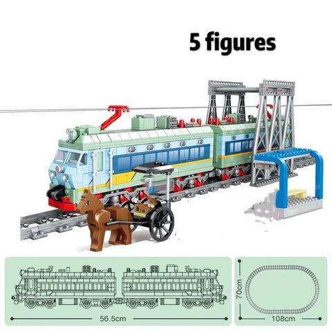 City Electric Train Rail Locomotive Set – DIY Motorized Steam Train
