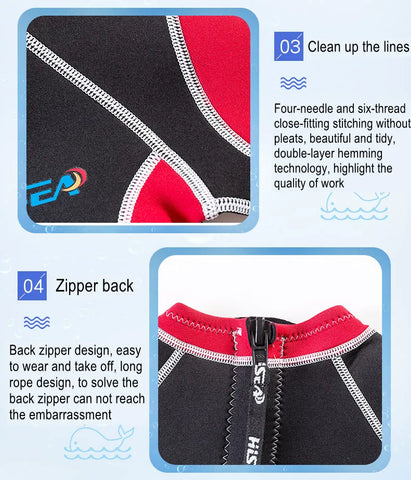 Children's Neoprene Wetsuit – Perfect for Water Sports and Outdoor Adventures