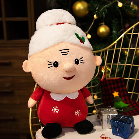 Cute Santa Claus, Snowman, and Elk Plush Toys – Soft Christmas Decor for Kids