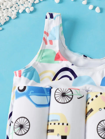 Kids White Floating Swimsuit