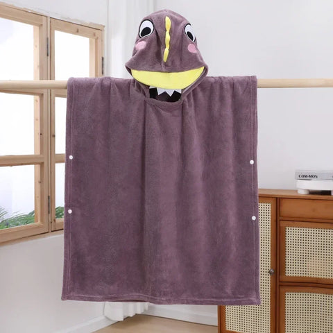 Kids Velvet Robe Beach Towel for Boys & Girls