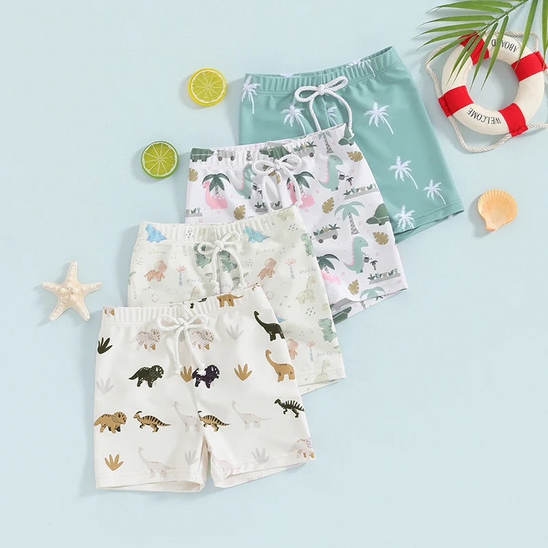 Printed Swim Shorts for Toddler Boys – UPF 50+ Sun Protection! Teeny Pandas