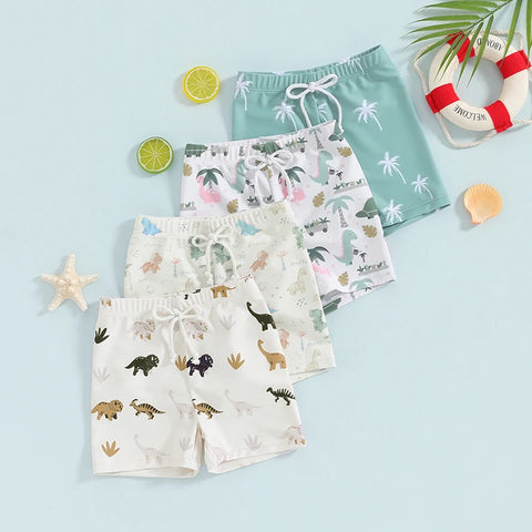 Printed Swim Shorts for Toddler Boys – UPF 50+ Sun Protection! Teeny Pandas