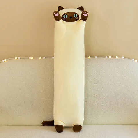 Long Cat Plush Toy – Soft Stuffed Pillow for Office Nap & Home Decor
