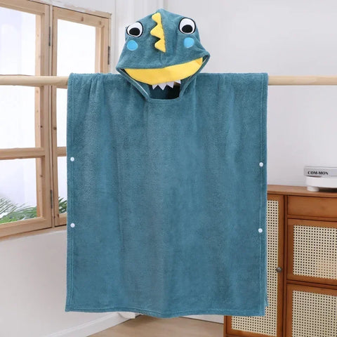 Kids Velvet Robe Beach Towel for Boys & Girls