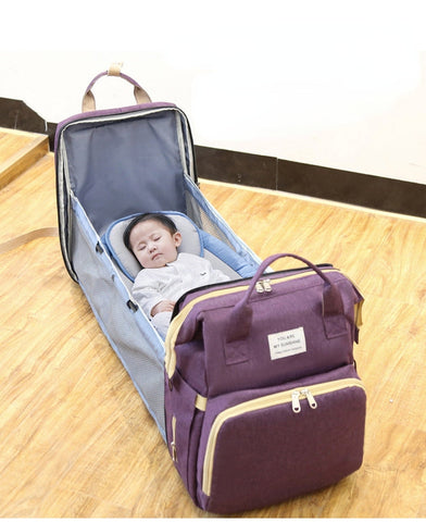 Multifunctional Nappy Backpack with Portable Crib – Convenience Meets Comfort for Parents on the Go Teeny Pandas