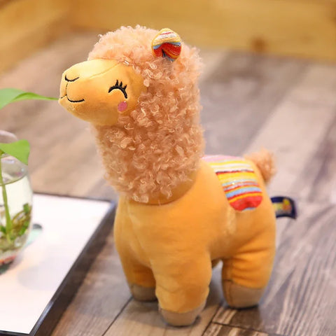 Smiling Alpaca Llama Plush Toy – Cute Stuffed Animal Doll