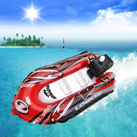 Inflatable Wind-Up Speed Boat Bath Toy