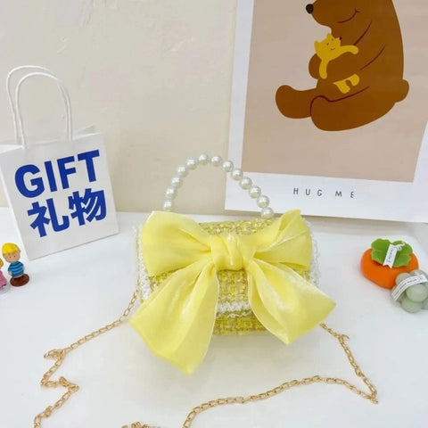 Little Princess Pearl Handheld Crossbody Bag for Girls