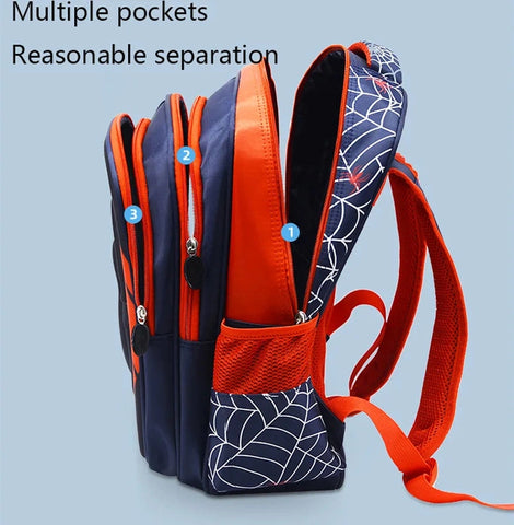 Spider Backpack + Pencil Case Set for Boys – Waterproof Primary School Bag
