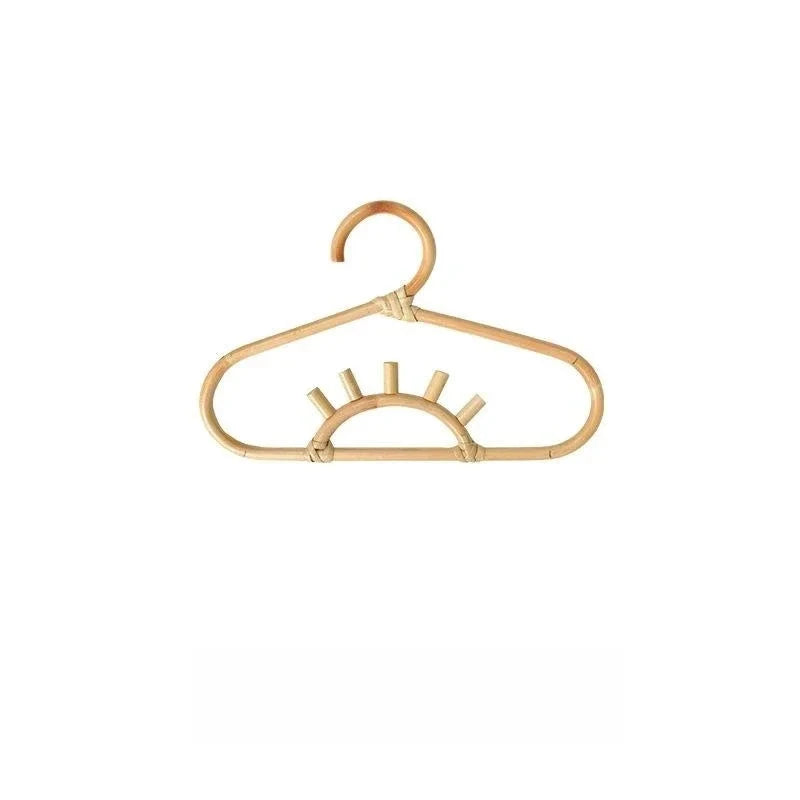 Eco-Friendly Kids Rattan Clothes Hanger - Non-toxic and Durable! Teeny Pandas