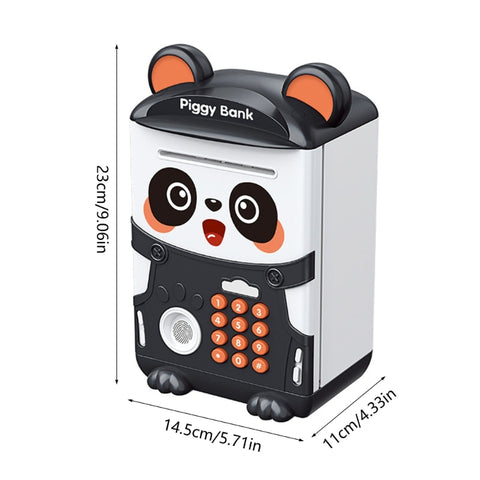 Panda Piggy Bank with Fingerprint & Password Unlock – Automatic ATM Money Box